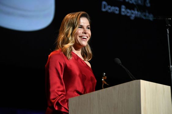 Founder and CEO of Glossier Emily Weiss speaks onstage during 2018 Fragrance Foundation Awards at Alice Tully Hall at Lincoln Center on June 12, 2018 in New York City.
