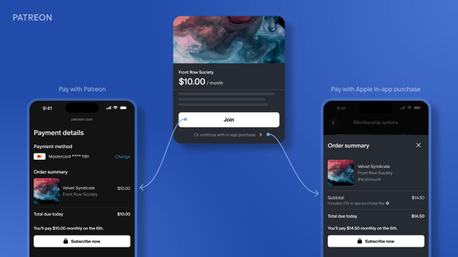 Patreon iOS app